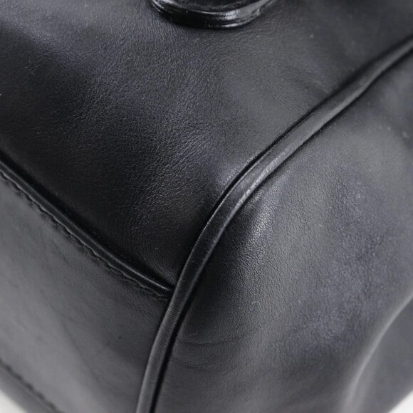 GUCCI Old Gucci Backpack Daypack vintage black Calfskin Women